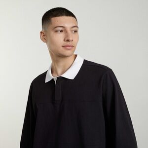 Everlane Men’s Black And White Rugby Shirt Sz L